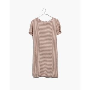 Madewell Stripe-Play Button-Back Tee Dress